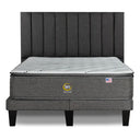 Cama Europea Serta Serene 2 Plazas Box Respaldo Tibet Marengo - confort superior y base firme para un sueño reparador