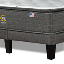 Cama Europea Serta Serene 2 Plazas Box Respaldo Tibet Marengo - confort superior y base firme para un sueño reparador