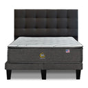 Cama Europea Serta Serene 2 Plazas Box Respaldo Tignes Marengo - confort superior y base firme para un sueño reparador