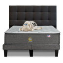 Cama Europea Serta Serene King Respaldo Tignes Marengo - confort superior y base firme para un sueño reparador