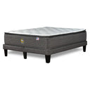 Cama Europea Serta Serene King Respaldo Tignes Marengo - confort superior y base firme para un sueño reparador