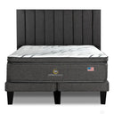 Cama Europea Serta Perfect Sleeper 2 Plazas Box Respaldo Tibet Marengo - confort superior y base firme para un sueño reparador