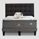 Cama Europea Serta Perfect Sleeper 2 Plazas Box Respaldo Tignes Marengo - confort superior y base firme para un sueño reparador