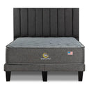 Cama Europea Serta Smartcomfort 2 Plazas Box Respaldo Tibet Marengo - confort superior y base firme para un sueño reparador