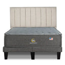 Cama Europea Serta Smartcomfort 2 Plazas Box Respaldo Tibet Arena - confort superior y base firme para un sueño reparador