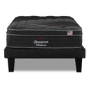 Cama Europea Beautyrest Platinum 1.5 Plazas Box + Respaldo Tignes Marengo