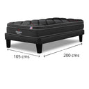 Cama Europea Beautyrest Platinum 1.5 Plazas Box + Respaldo Tignes Marengo