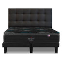 Cama Europea Beautyrest Dolphin 2 Plazas Box + Respaldo Tignes Marengo