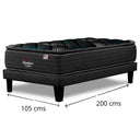 Cama Europea Beautyrest Dolphin 1.5 Plazas Box + Respaldo Tignes Arena