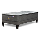 Cama Europea Serta Serene 1.5 Plazas Box Respaldo Tignes Arena - confort superior y base firme para un sueño reparador