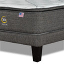 Cama Europea Serta Serene 1.5 Plazas Box Respaldo Tignes Marengo - confort superior y base firme para un sueño reparador