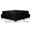 Cama Europea Bignest Beautyrest Dolphin 2 Plazas Box Marengo