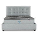 Cama Europea Bignest Simmons Sunset King Respaldo Tignes Plata - confort superior y base firme para un sueño reparador