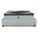 Cama Europea Bignest Simmons Sky 2 Plazas Box Respaldo Tignes Plata - confort superior y base firme para un sueño reparador