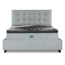 Cama Europea Bignest Simmons Sky King Respaldo Tignes Plata - confort superior y base firme para un sueño reparador