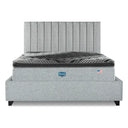 Cama Europea Bignest Simmons Sky 2 Plazas Box Respaldo Tibet Plata - confort superior y base firme para un sueño reparador