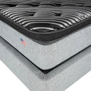 Cama Europea Bignest Simmons Sky King Respaldo Tibet Plata - confort superior y base firme para un sueño reparador