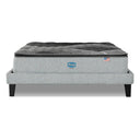 Cama Europea Lownest Simmons Sunset 2 Plazas Box Respaldo Tibet Plata - confort superior y base firme para un sueño reparador