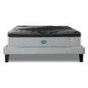 Cama Europea Lownest Simmons Sky King Respaldo Tignes Plata - confort superior y base firme para un sueño reparador