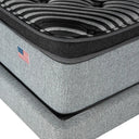 Cama Europea Lownest Simmons Sky King Respaldo Tignes Plata - confort superior y base firme para un sueño reparador