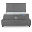 Cama Europea Bignest Serta Serene King Respaldo Tibet Gris - confort superior y base firme para un sueño reparador