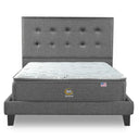 Cama Europea Lownest Serta Serene King Respaldo Tignes Gris - confort superior y base firme para un sueño reparador