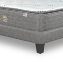 Cama Europea Lownest Serta Serene King Respaldo Tibet Gris - confort superior y base firme para un sueño reparador