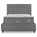 Cama Europea Bignest Serta Perfect Sleeper 2 Plazas Box Respaldo Tignes Gris - confort superior y base firme para un sueño reparador