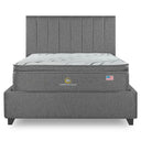 Cama Europea Bignest Serta Perfect Sleeper 2 Plazas Box Respaldo Tibet Gris - confort superior y base firme para un sueño reparador