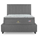 Cama Europea Bignest Serta Perfect Sleeper King Respaldo Tibet Gris - confort superior y base firme para un sueño reparador