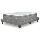 Cama Europea Lownest Serta Perfect Sleeper 2 Plazas Box Respaldo Tignes Gris - confort superior y base firme para un sueño reparador