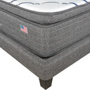 Cama Europea Lownest Serta Perfect Sleeper 2 Plazas Box Respaldo Tignes Gris - confort superior y base firme para un sueño reparador