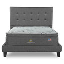 Cama Europea Lownest Serta Perfect Sleeper King Respaldo Tignes Gris - confort superior y base firme para un sueño reparador