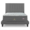 Cama Europea Lownest Serta Perfect Sleeper 2 Plazas Box Respaldo Tibet Gris - confort superior y base firme para un sueño reparador