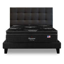 Cama Europea Lownest Beautyrest Harmony 2 Plazas Box Respaldo Tignes Marengo - confort superior y base firme para un sueño reparador