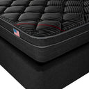 Cama Europea Bignest Beautyrest Platinum 2 Plazas Box Respaldo Tibet Marengo - confort superior y base firme para un sueño reparador