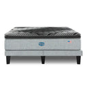 Cama Europea Simmons Sky King Respaldo Tignes Plata - confort superior y base firme para un sueño reparador
