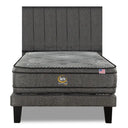 Cama Europea Serta Advantage Dual 1.5 Plazas Box Respaldo Tignes Gris - confort superior y base firme para un sueño reparador