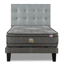 Cama Europea Serta Advantage Dual 1.5 Plazas Box Respaldo Tignes Plata - confort superior y base firme para un sueño reparador