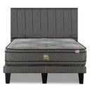 Cama Europea Serta Advantage Dual King Respaldo Tibet Gris - confort superior y base firme para un sueño reparador