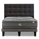 Cama Europea Serta Advantage Dual King Respaldo Tignes Marengo - confort superior y base firme para un sueño reparador