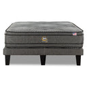 Cama Europea Serta Advantage Dual King Respaldo Tignes Marengo - confort superior y base firme para un sueño reparador