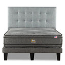 Cama Europea Serta Advantage Dual King Respaldo Tignes Plata - confort superior y base firme para un sueño reparador