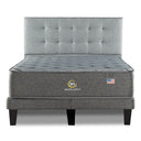 Cama Europea Serta Smartcomfort King Respaldo Tignes Plata - confort superior y base firme para un sueño reparador