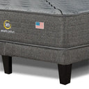 Cama Europea Serta Smartcomfort King Respaldo Tignes Plata - confort superior y base firme para un sueño reparador