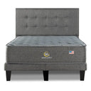 Cama Europea Serta Smartcomfort 2 Plazas Box Respaldo Tignes Gris - confort superior y base firme para un sueño reparador