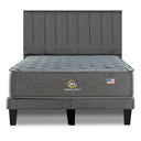 Cama Europea Serta Smartcomfort 2 Plazas Box Respaldo Tibet Gris - confort superior y base firme para un sueño reparador