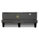 Cama Europea Serta Serene King Respaldo Tignes Gris - confort superior y base firme para un sueño reparador