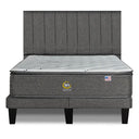 Cama Europea Serta Serene King Respaldo Tibet Gris - confort superior y base firme para un sueño reparador