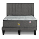 Cama Europea Serta Serene 2 Plazas Box Respaldo Tibet Gris - confort superior y base firme para un sueño reparador